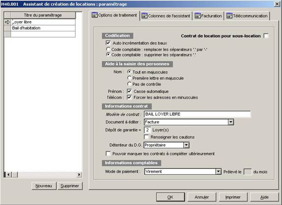 Assistant de création de locations